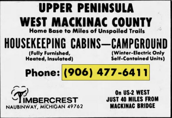 Timbercrest Cabins and Campground - Oct 13 1976 Article